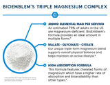  BioEmblem Triple Magnesium Complex frasco de 90 cápsulas 
