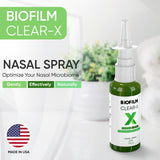 BioFilm Clear-X con EDTA y xilitol para limpieza nasal suave