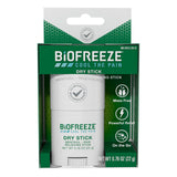Biofreeze Dry Stick empaque portátil para alivio rápido donde sea.