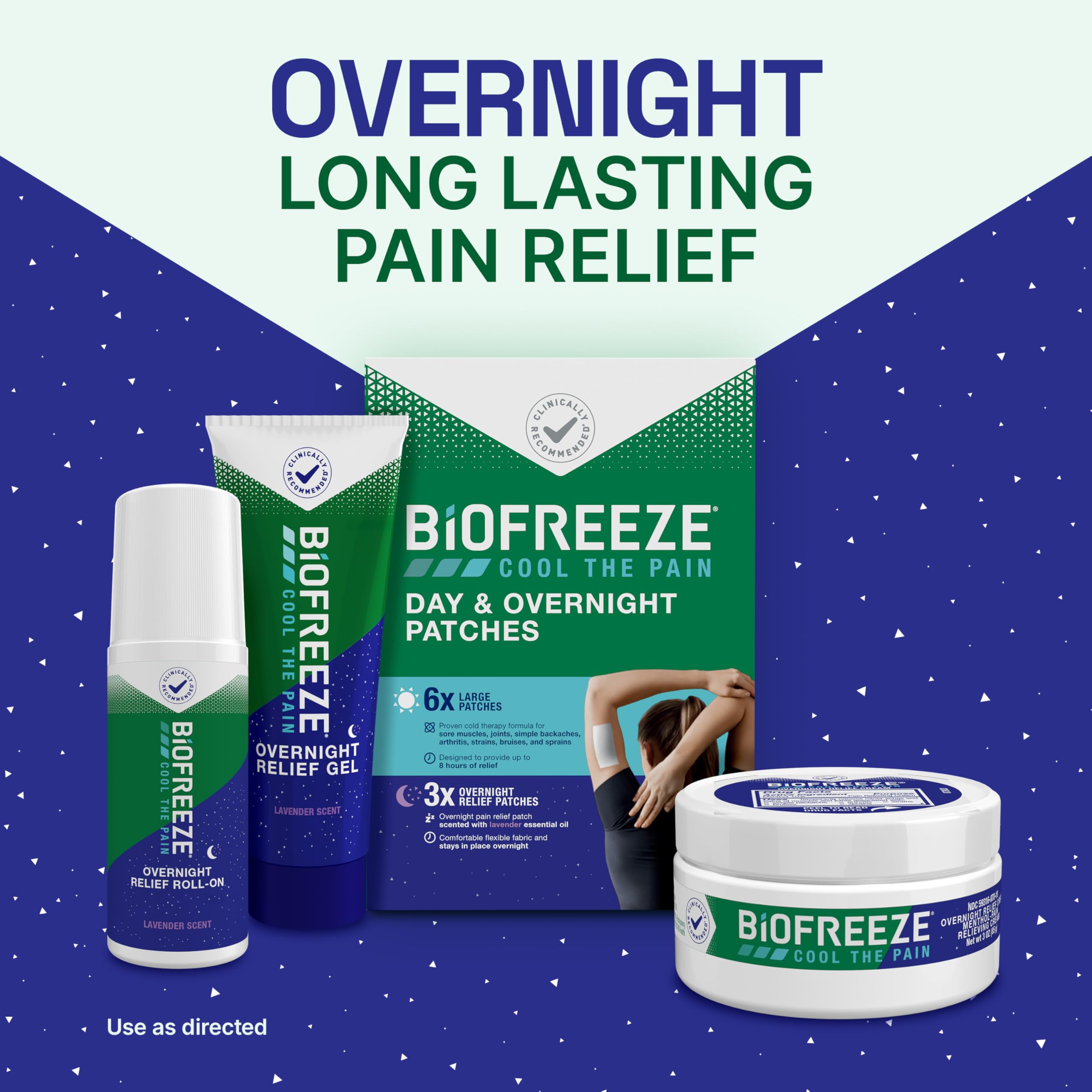 Biofreeze nocturno con aplicación de rodillo para uso limpio