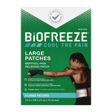 Biofreeze parches mentol alivio dolor grande en espalda y piernas