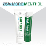 Biofreeze Professional Gel con mentol rápido, enfriamiento eficaz.