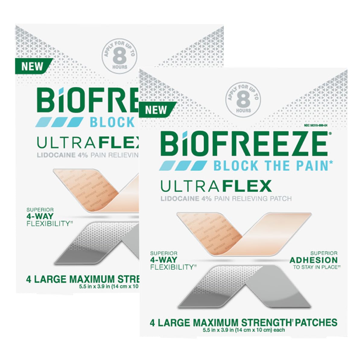 Biofreeze UltraFlex parche lidocaína: flexibilidad extrema para movilidad diaria.