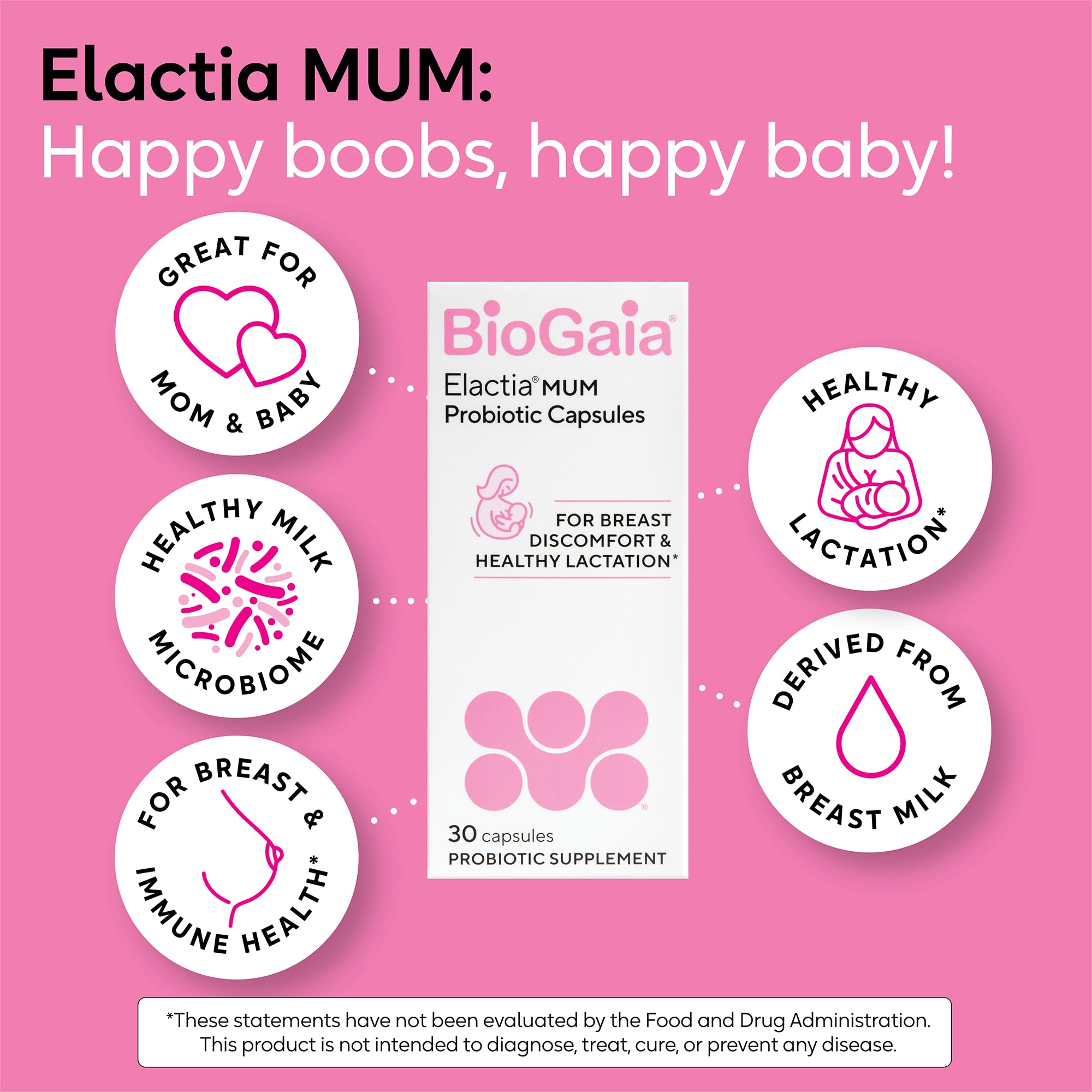 BioGaia Elactia madre y bebé: apoyo durante la lactancia