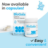 BioGaia Gastrus botella mostrando dosis diaria para equilibrio intestinal.