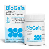 BioGaia Gastrus cápsulas en frasco para soporte digestivo diario.