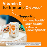 BioGaia Immune Active Kids etiqueta y empaque visibles para claridad de ingredientes.