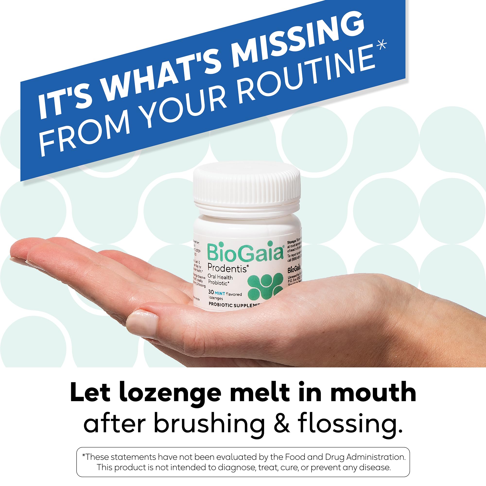 BioGaia Prodentis kit de cuidado bucal con sabor a menta.
