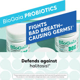 BioGaia Prodentis pastillas dentales mentoladas para sabor fresco.