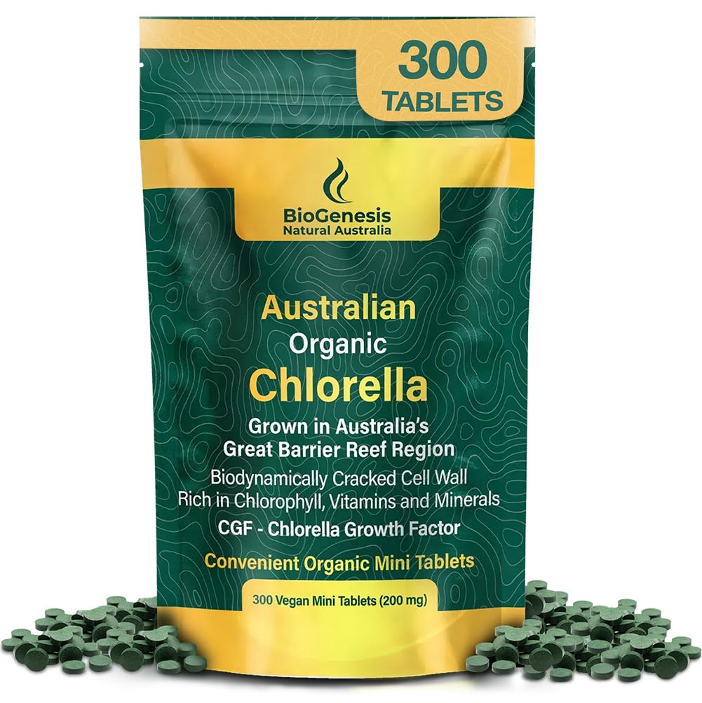 Biogenesis Chlorella mini tabletas: empaque práctico para uso diario