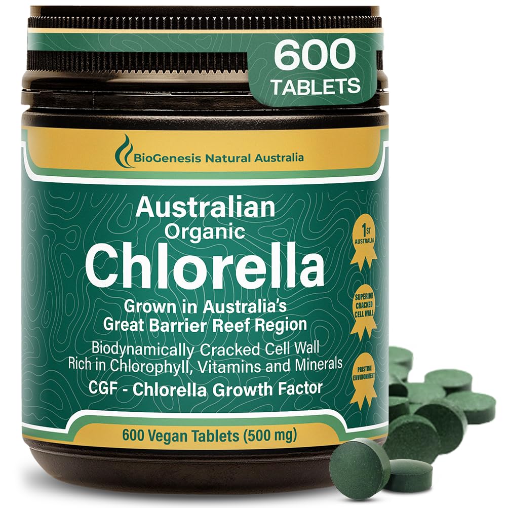 Biogenesis Clorela Orgánica tabletas 600 para energía sostenida