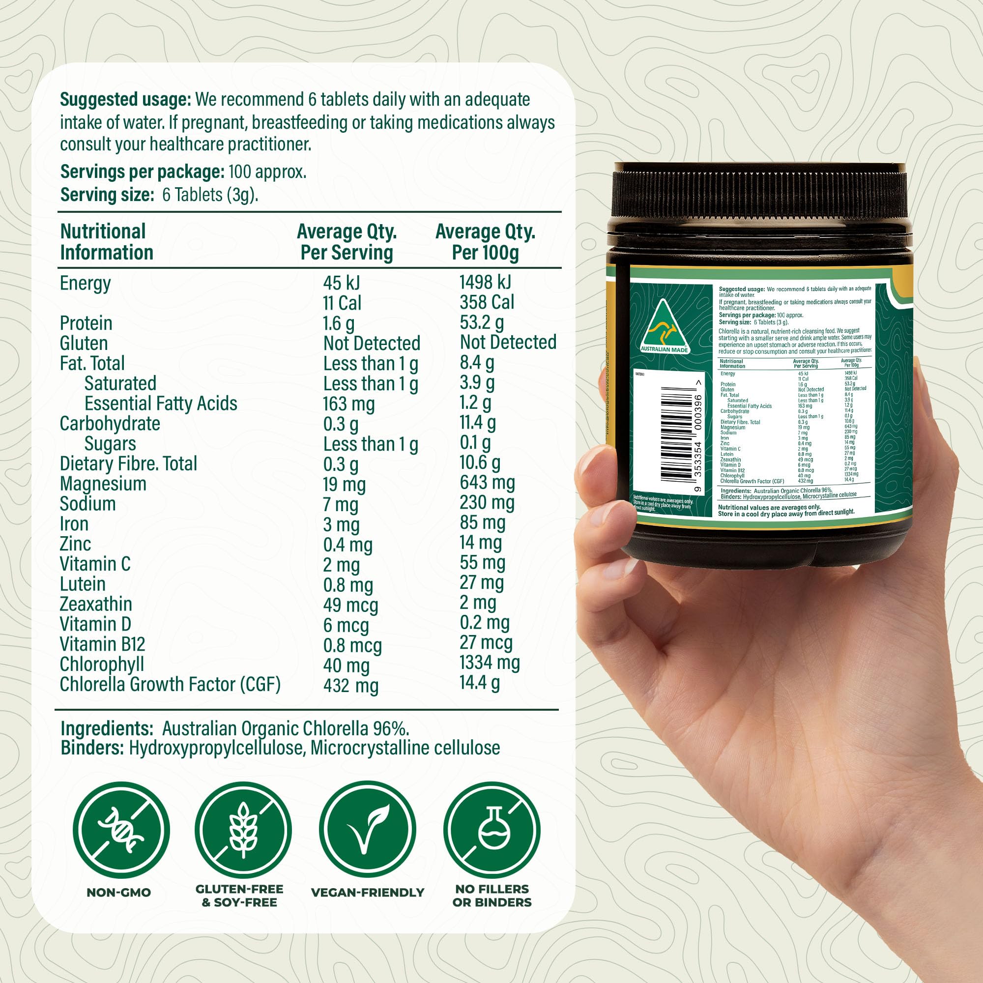 Biogenesis Clorela pared celular BioDynamic para mejor absorción de nutrientes