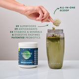 BIOHM Digestive Greens polvo verde listo para batidos y mezclar con facilidad