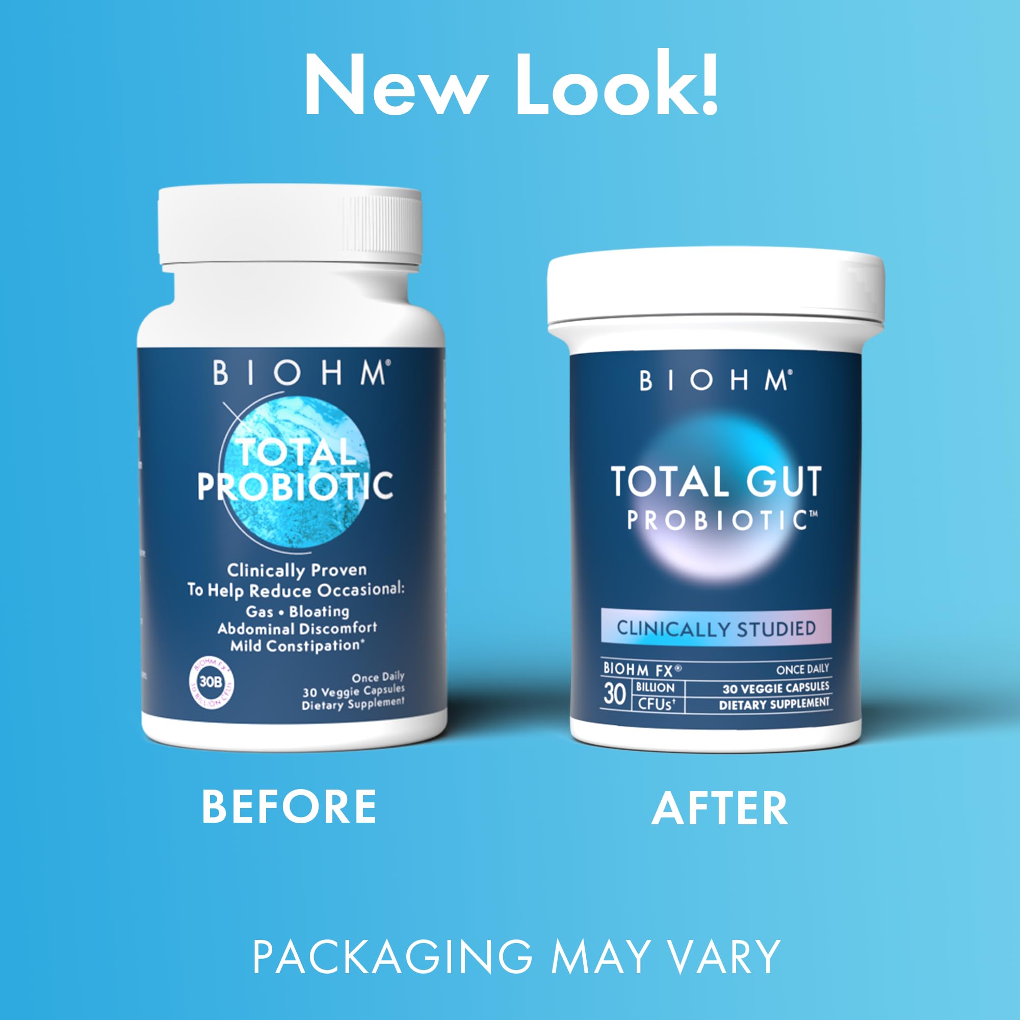 BIOHM Probiotico Total: mejora potencial de la regularidad y ligereza.