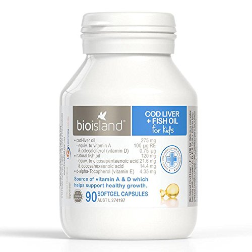 Bioisland: botella de aceite de hígado de bacalao para niños, aporta omega-3.