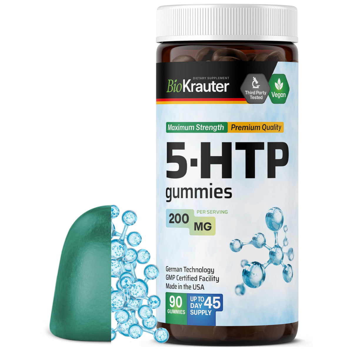 BIO KRAUTER 5HTP gomitas relajación suave para el día