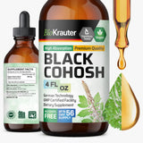 BIO KRAUTER cohosh negro en botella, posible apoyo al equilibrio emocional.