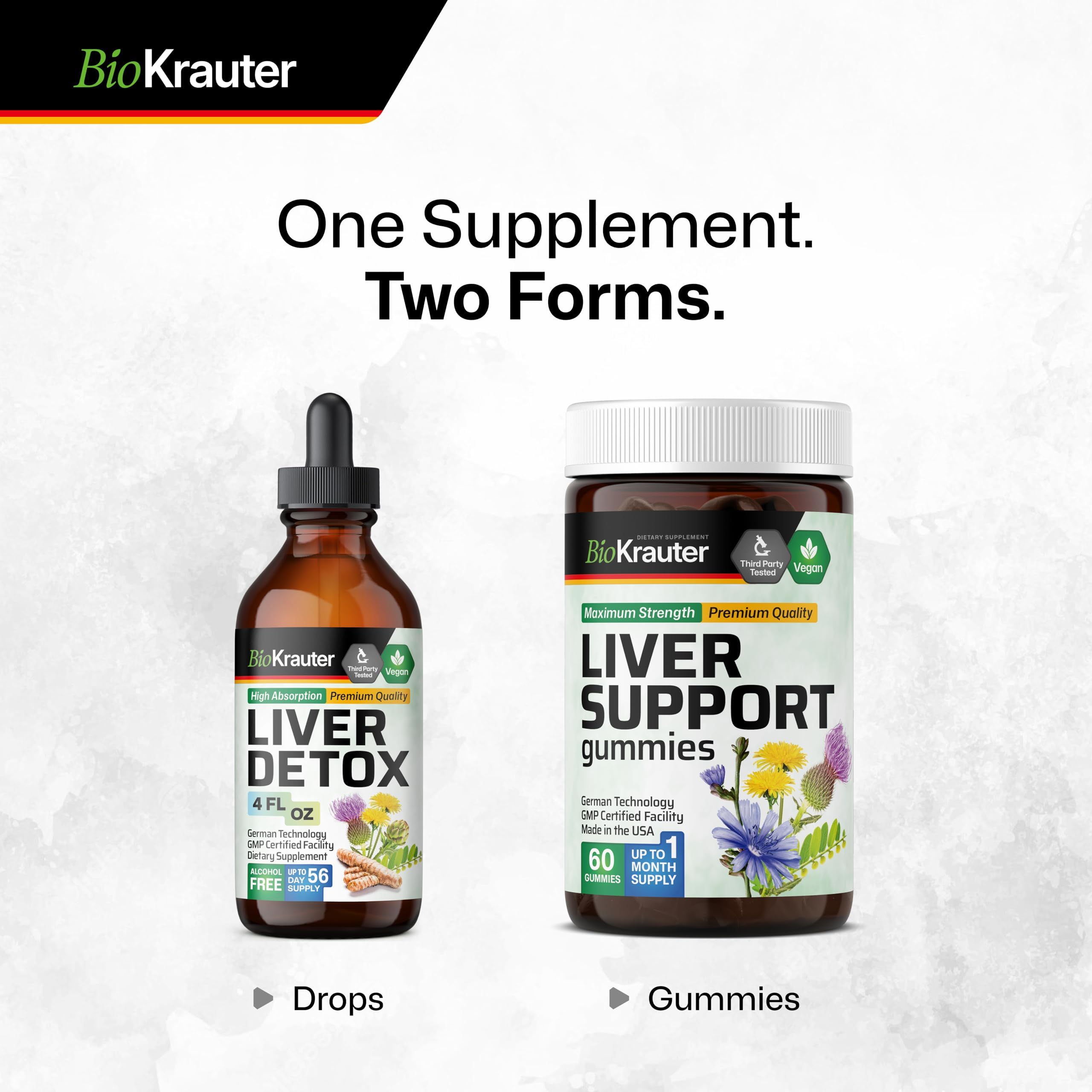 BIO KRAUTER Etiqueta Vegana, sin alcohol ni azúcar añadida.