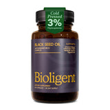 Bioligent: cápsulas de aceite de semilla negra, prensado en frío, para bienestar diario.