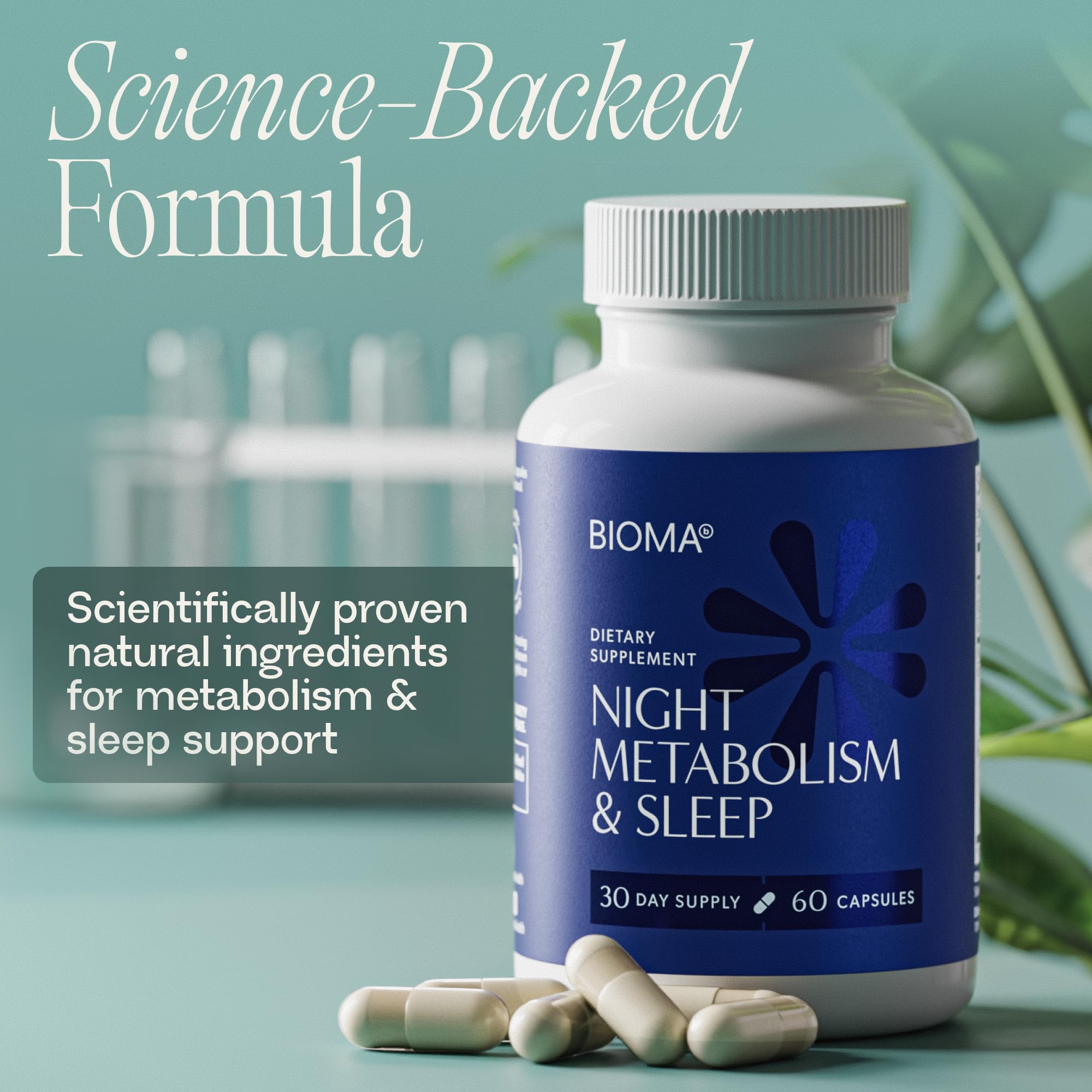 BIOMA Night Metabolism & Sleep melatonina, prepara el cuerpo para dormir.