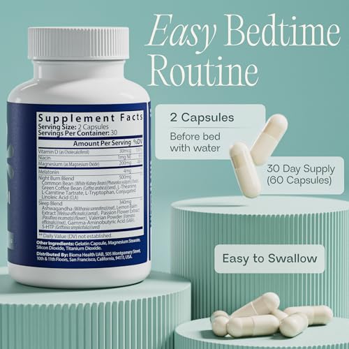 BIOMA Night Metabolism & Sleep vitamina D, nutrición para ritmos circadianos y energía.