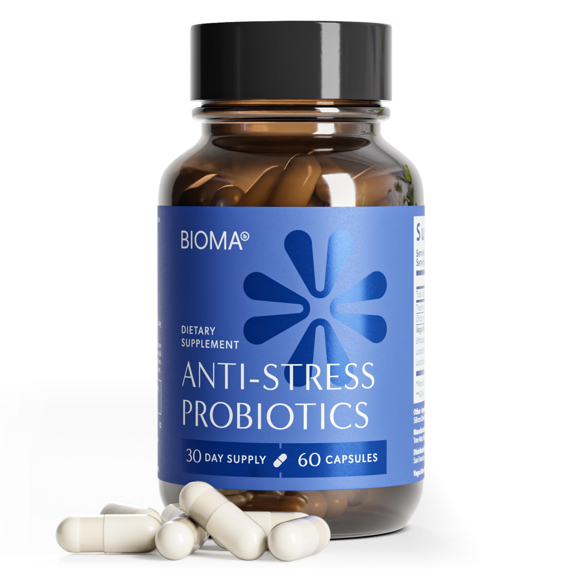 BIOMA probióticos antiestres, botella: apoyo diario para el bienestar