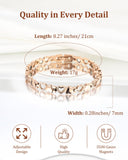 BioMag brazalete titanio con cierre seguro, fácil de ajustar para un ajuste cómodo