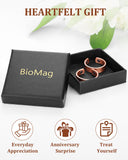 BioMag: dos anillos de cobre magnéticos, regalo elegante y listo para entregar.