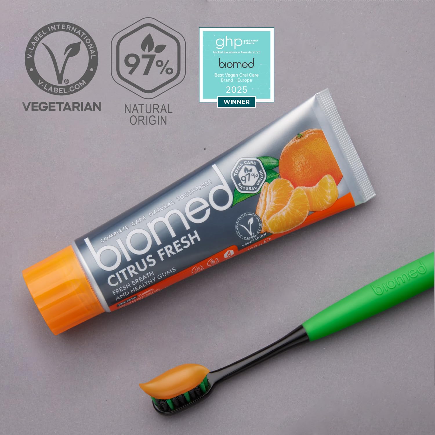 BIOMED CitrusFresh ingredientes naturales destacados para cuidado bucal