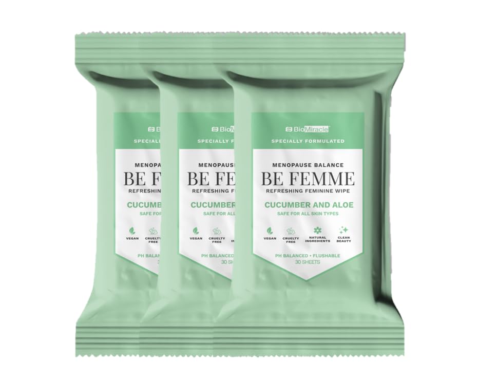 BioMiracle BE FEMME toallitas refrescantes con pepino y aloe para higiene rápida