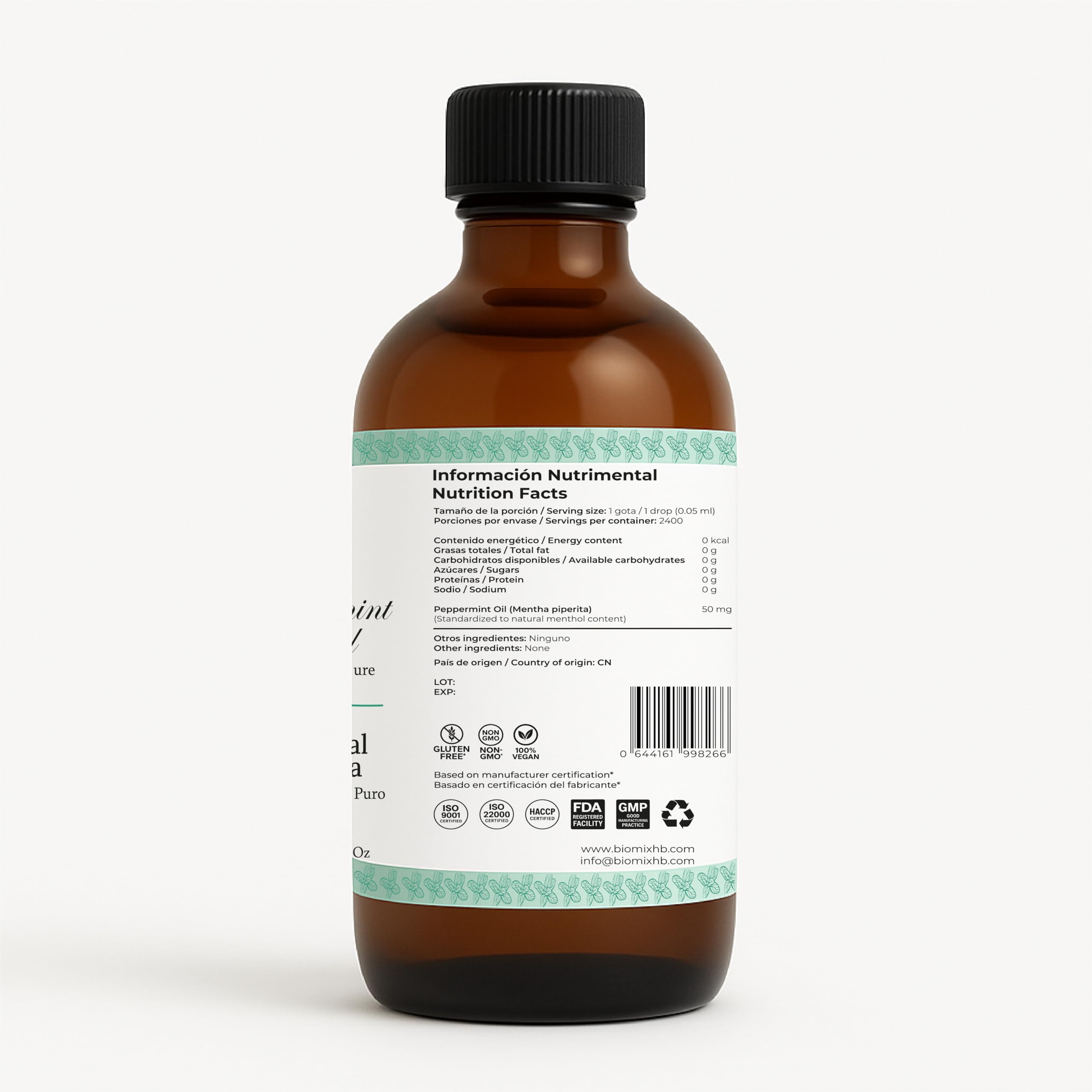 BIOMIX HEALTH & BEAUTY Menta: cuidado de piel con aceite puro.
