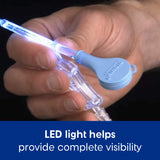 Bionix: luz LED en punta de cureta auricular para mayor precisión