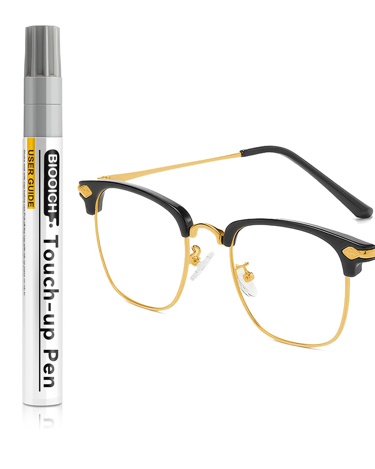 BIOOICH pen de reparación para gafas aplicando acabado dorado para corregir arañazos
