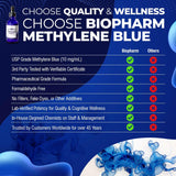 Biopharm Methylene Blue con etiqueta USP, trazabilidad para investigación