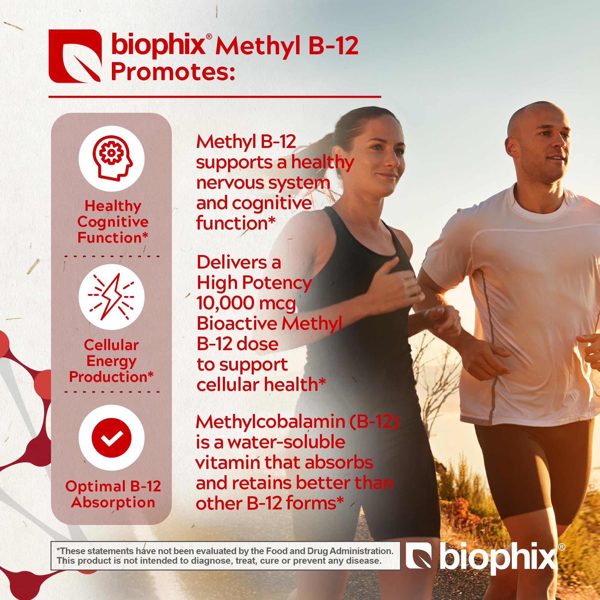 Biophix Methyl B-12, formato masticable para enfoque mental.
