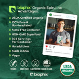 Polvo espirulina verde-azul Biophix para bebidas diarias