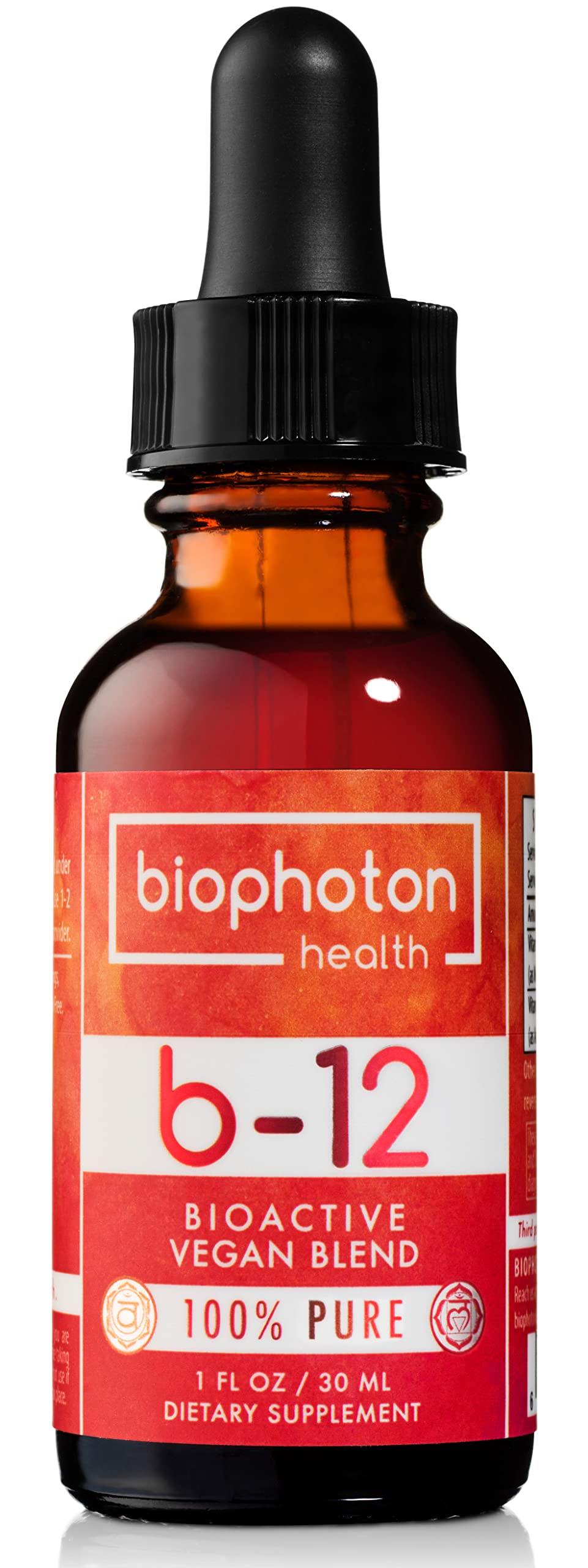 Biophoton Health Liposomal B12: botella para uso diario y posible energía suave