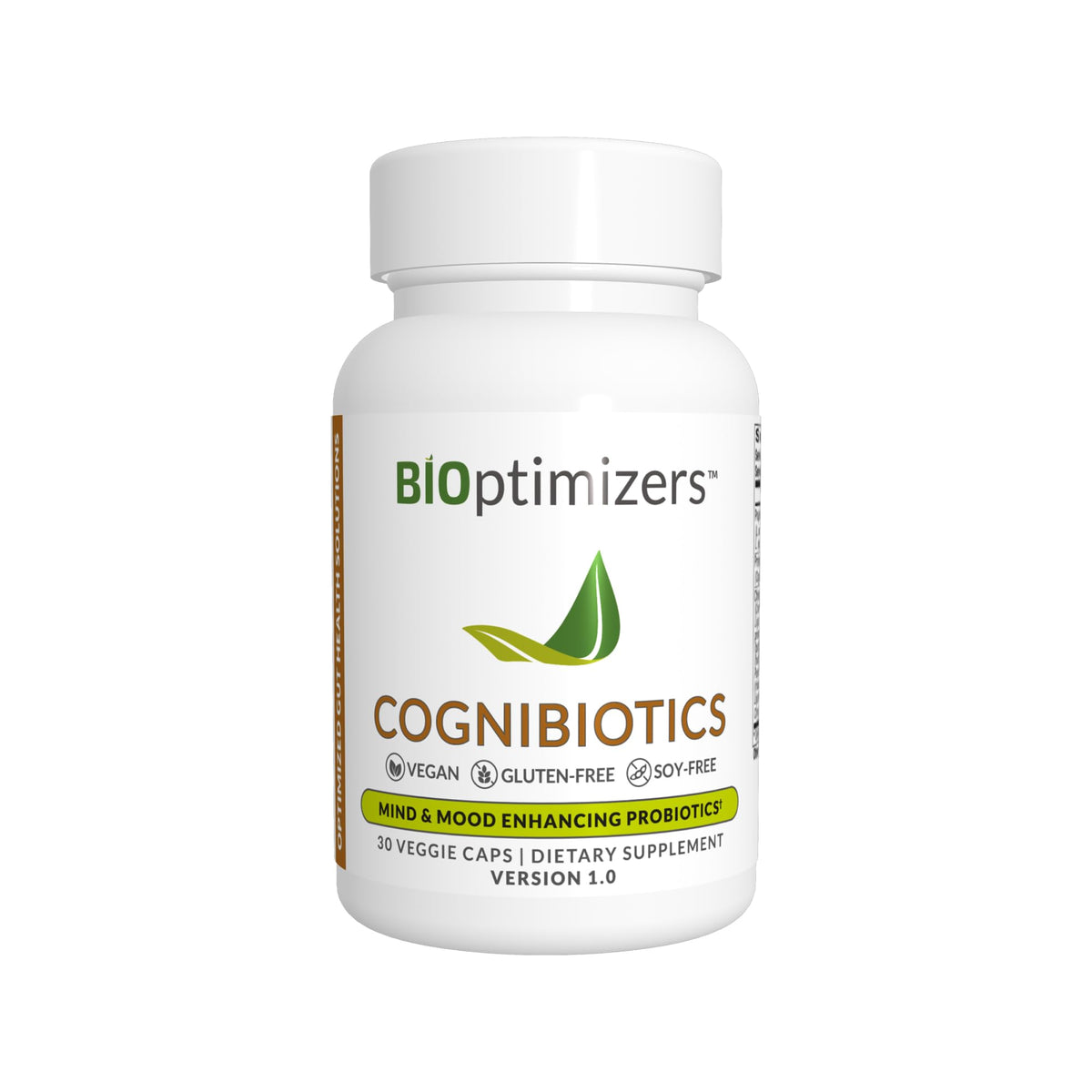 BIOptimizers Cognibiotics botella de cápsulas apoyo al enfoque y claridad mental