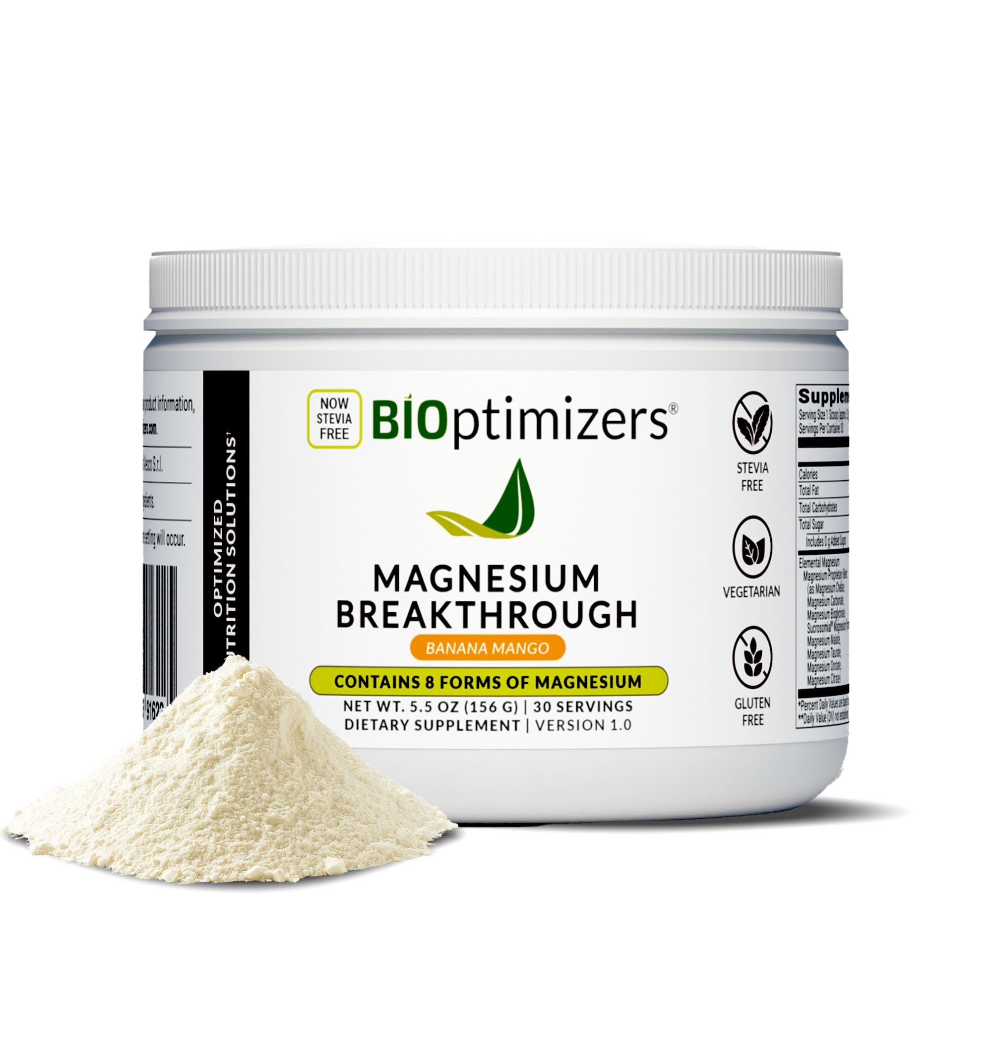 BIOptimizers Magnesio Avance, bebida sabor mango banana, posible apoyo para relajación