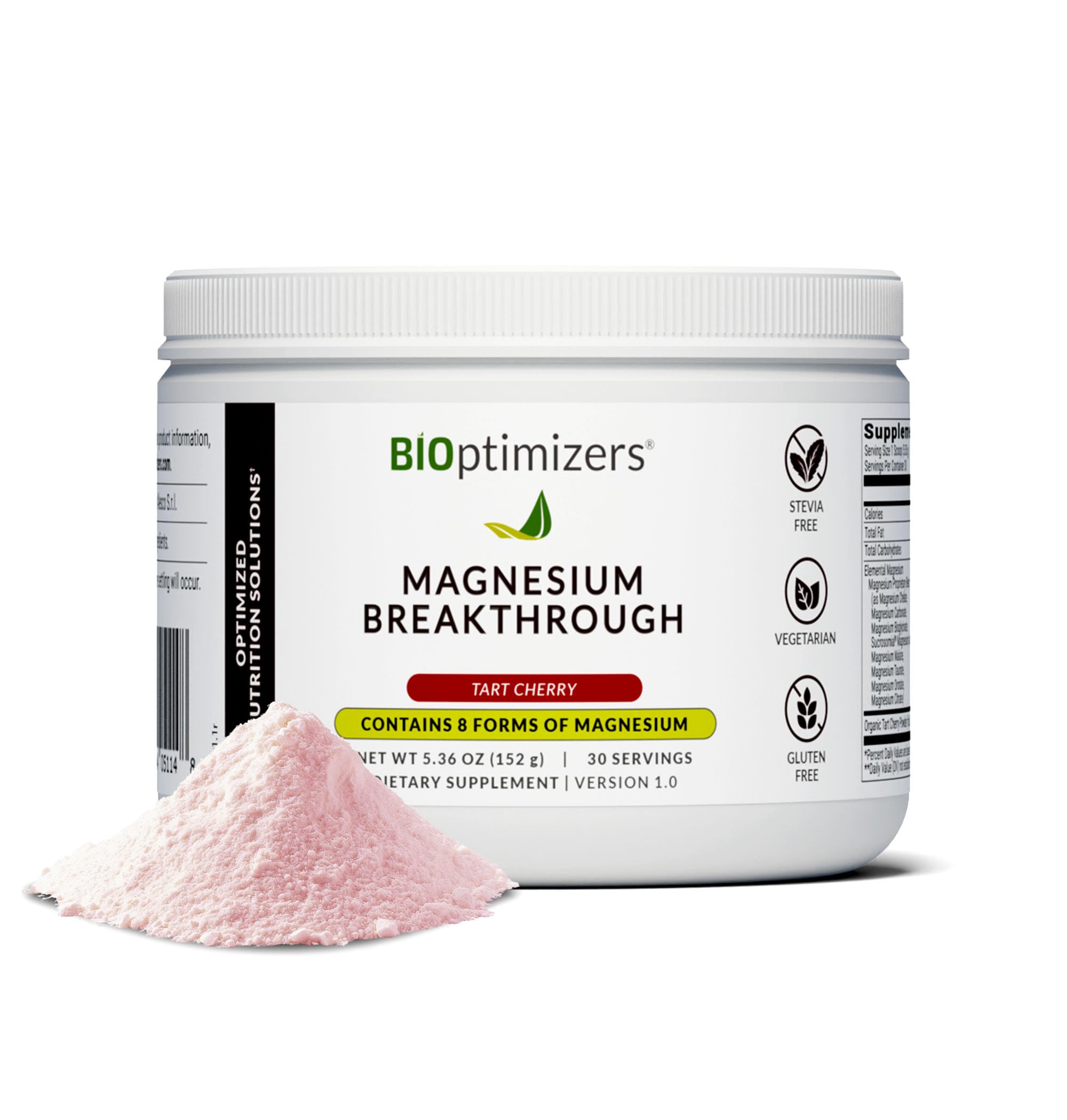 BIOptimizers Bebida de Magnesio, botella frontal, apoyo al sueño y relajación