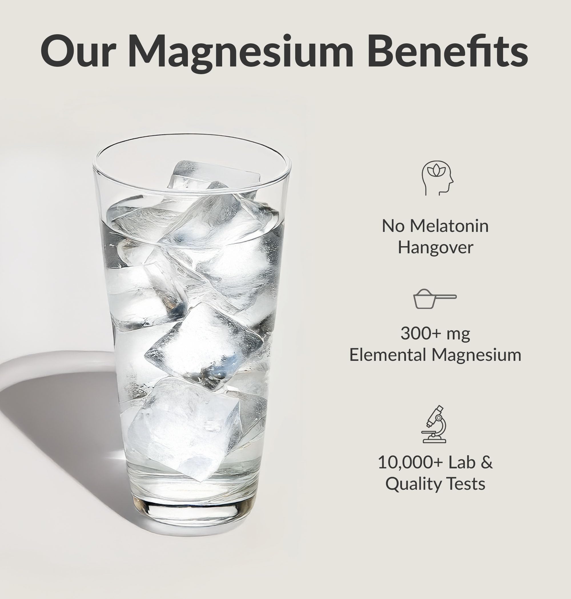 BiOptimizers Magnesium Breakthrough, botella abierta, verter en vaso para una ingesta suave