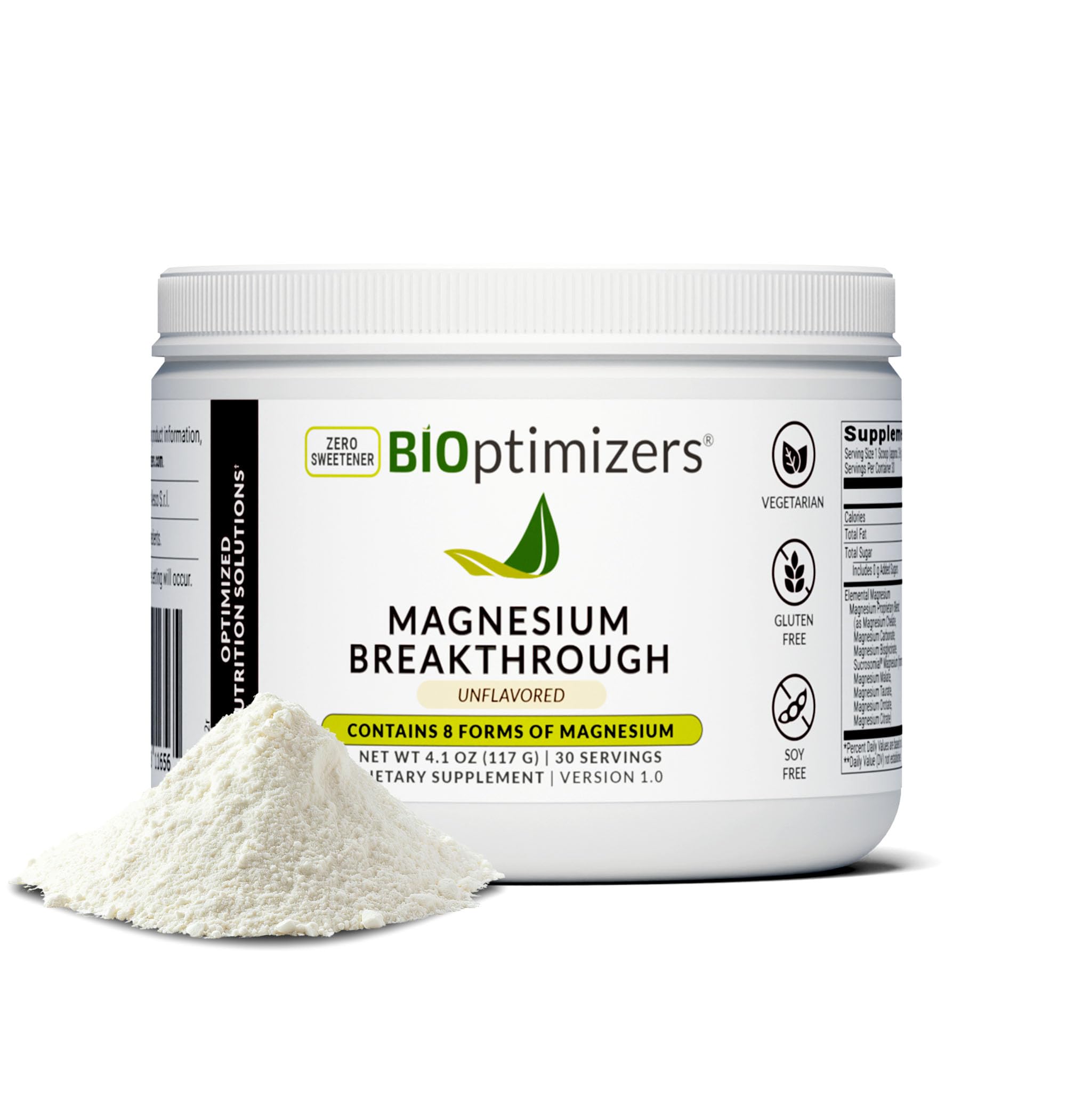 BiOptimizers Magnesium Breakthrough, botella sin sabor, posible apoyo al sueño y relajación
