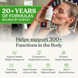BiOptimizers Magnesium Breakthrough cápsulas, ingestión fácil para uso diario.