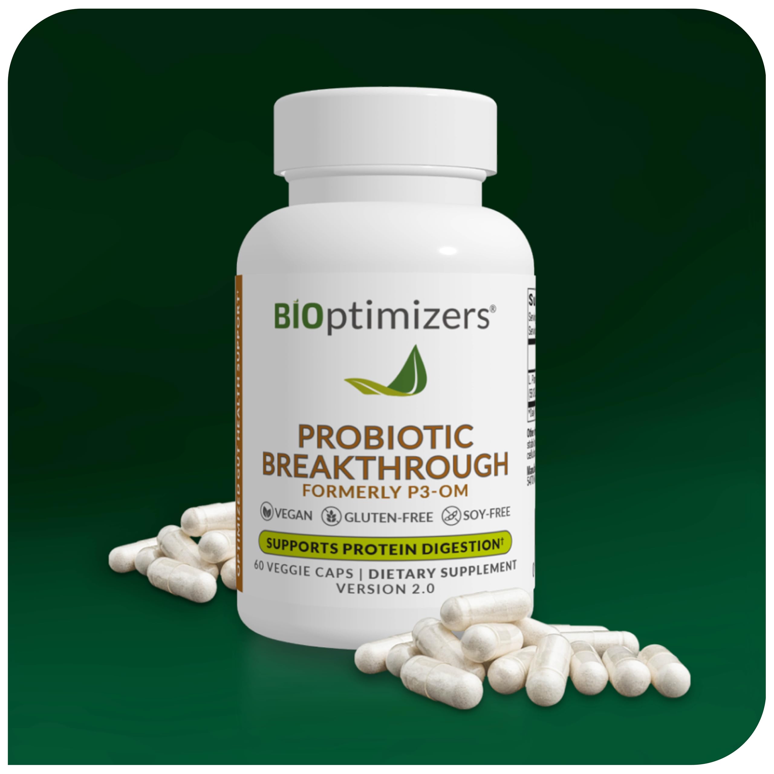 BIOptimizers cápsulas veganas para apoyo digestivo y energía sostenida