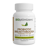 BIOptimizers Probiotic Breakthrough frasco con cápsulas veganas para salud intestinal