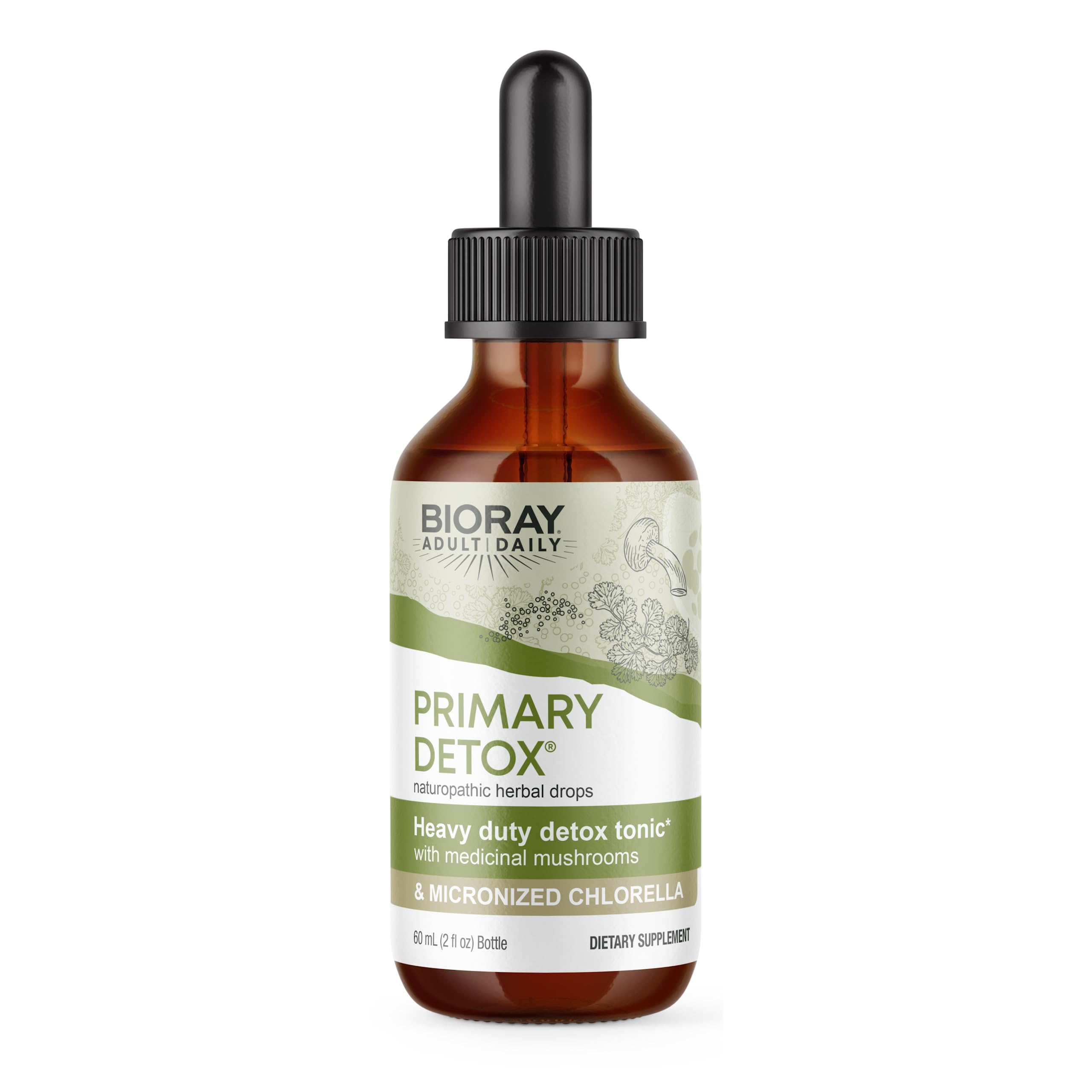 BIORAY Daily Primary Detox, botella frontal, posible impulso de energía diaria