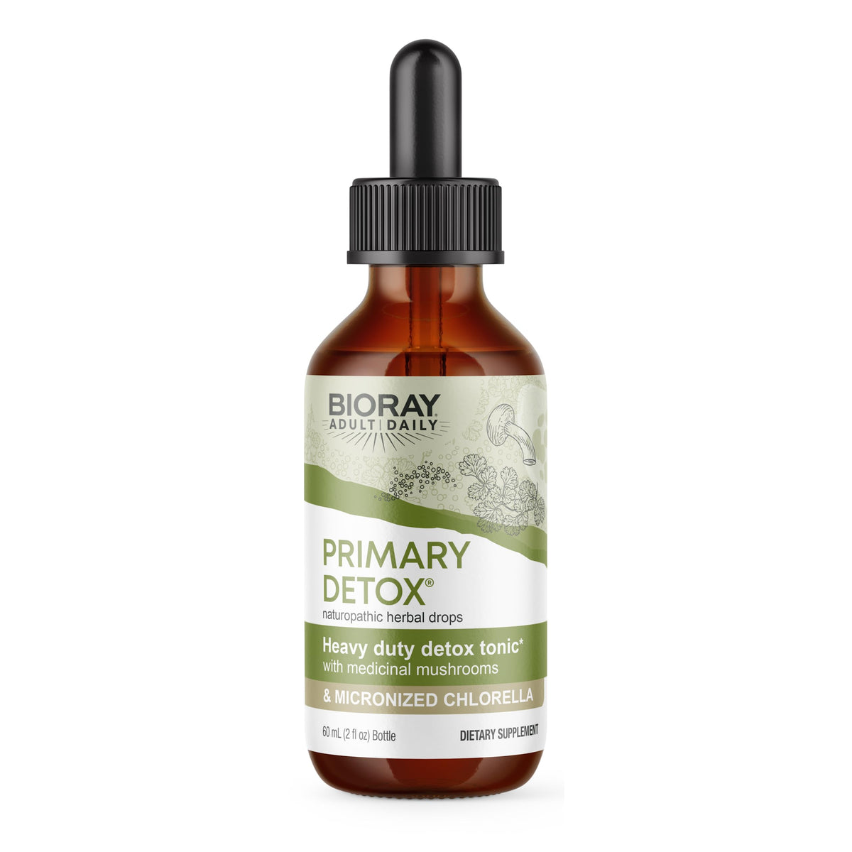 BIORAY Daily Primary Detox, botella frontal, posible impulso de energía diaria