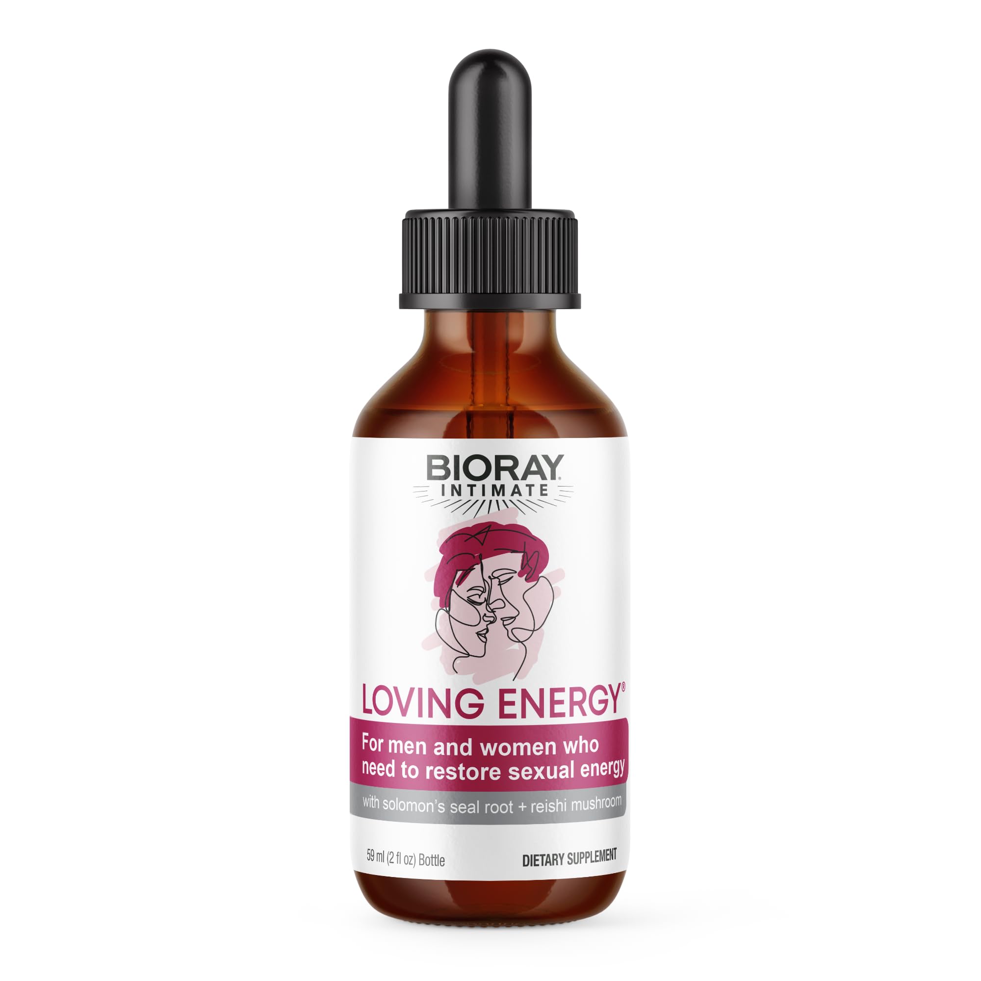 BIORAY Energía Amorosa Íntima: botella con gotero para dosis diaria y energía sostenida.