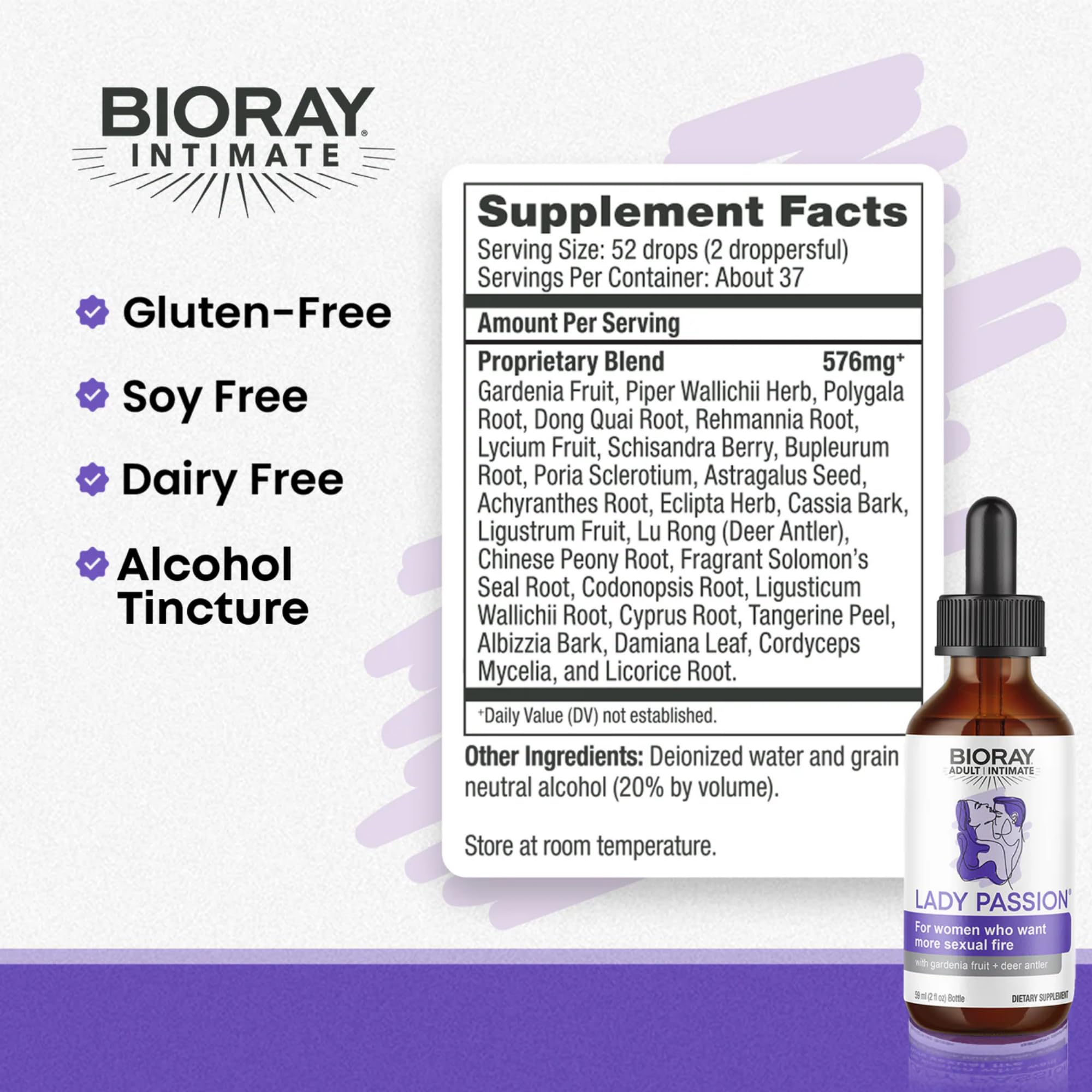 BIORAY Intimate Lady Passion gotero, uso diario para energía femenina