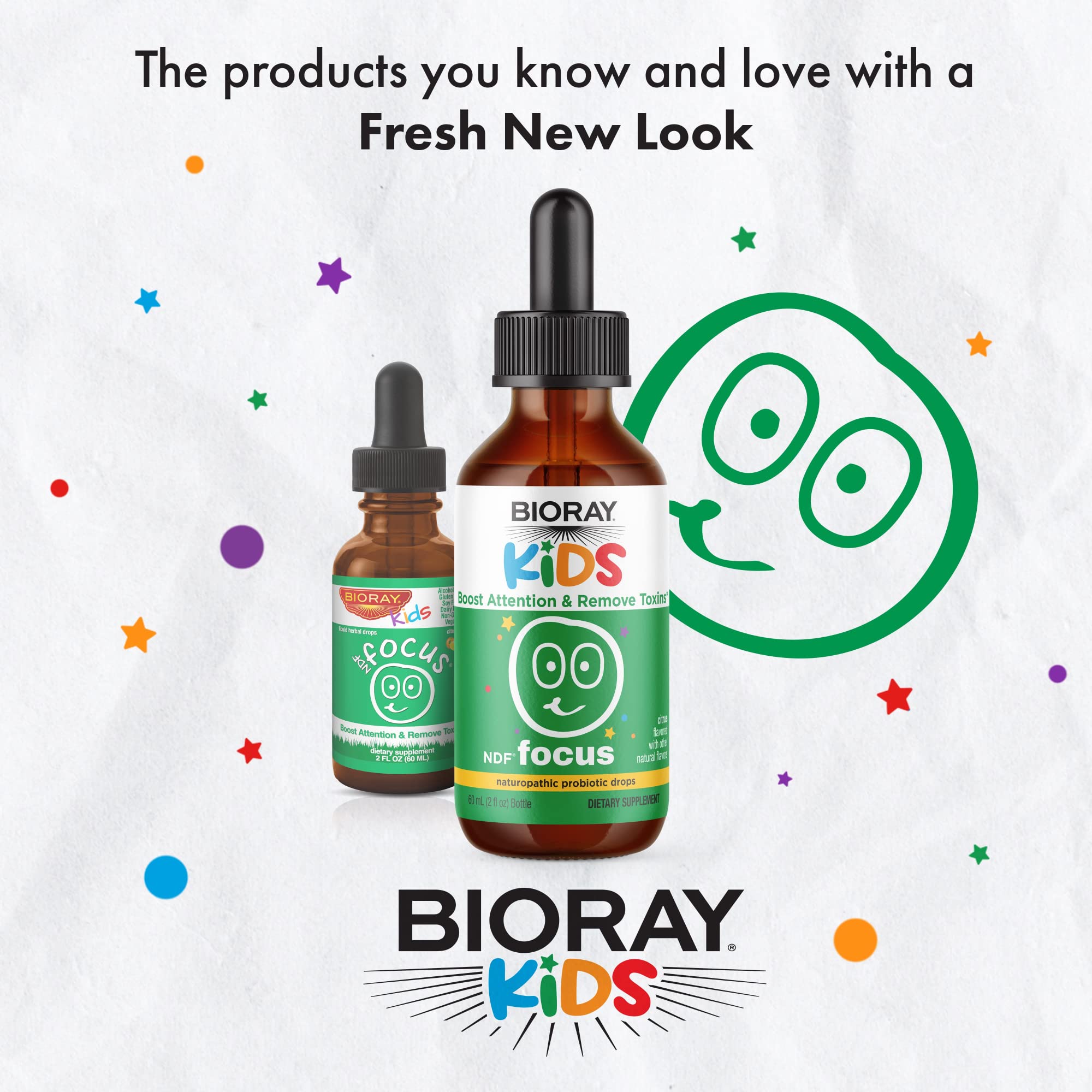 BIORAY Kids NDF Focus Citrus, gotero para uso diario y enfoque claro